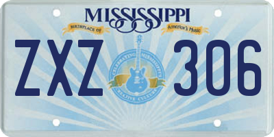MS license plate ZXZ306