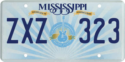 MS license plate ZXZ323
