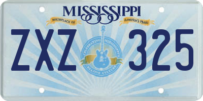 MS license plate ZXZ325