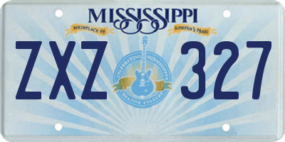 MS license plate ZXZ327