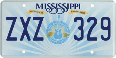 MS license plate ZXZ329
