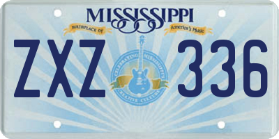 MS license plate ZXZ336