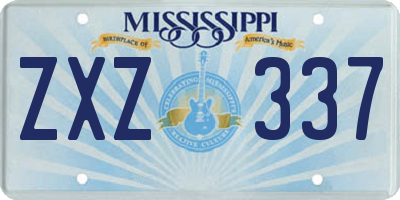 MS license plate ZXZ337