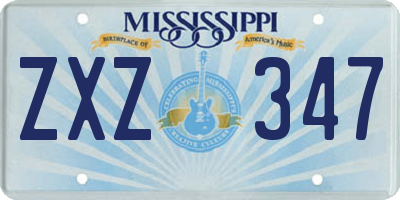 MS license plate ZXZ347