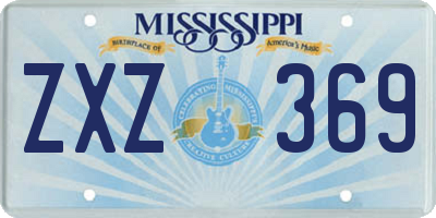 MS license plate ZXZ369