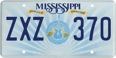 MS license plate ZXZ370