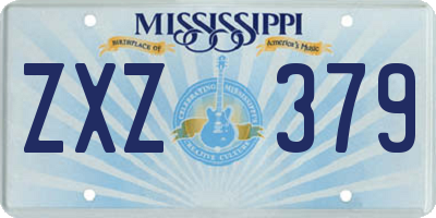 MS license plate ZXZ379