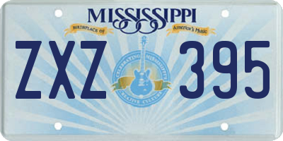 MS license plate ZXZ395