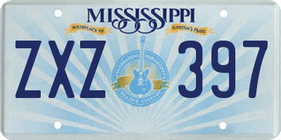 MS license plate ZXZ397
