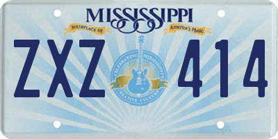 MS license plate ZXZ414