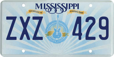 MS license plate ZXZ429