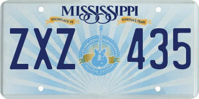 MS license plate ZXZ435