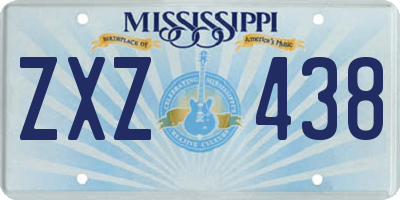 MS license plate ZXZ438