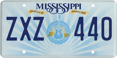 MS license plate ZXZ440