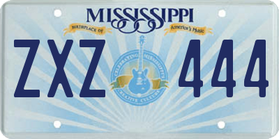 MS license plate ZXZ444