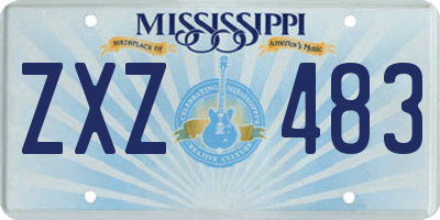 MS license plate ZXZ483