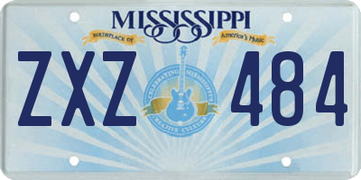 MS license plate ZXZ484