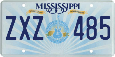 MS license plate ZXZ485