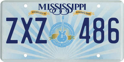 MS license plate ZXZ486