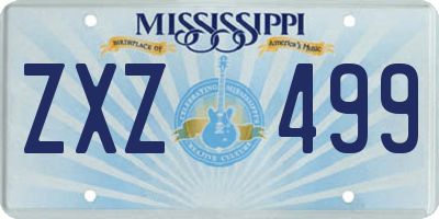 MS license plate ZXZ499