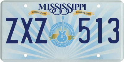 MS license plate ZXZ513