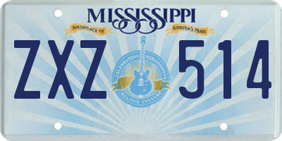 MS license plate ZXZ514