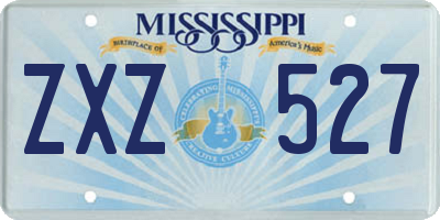 MS license plate ZXZ527