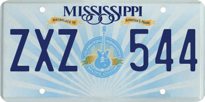 MS license plate ZXZ544