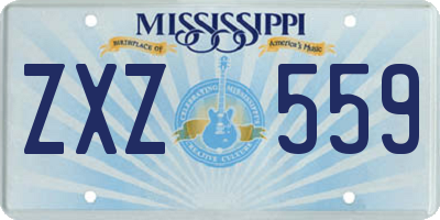 MS license plate ZXZ559