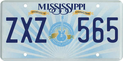 MS license plate ZXZ565