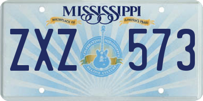 MS license plate ZXZ573