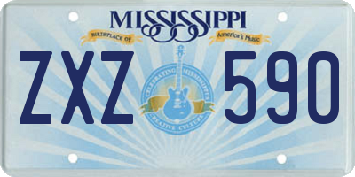 MS license plate ZXZ590