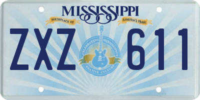 MS license plate ZXZ611
