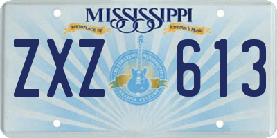 MS license plate ZXZ613