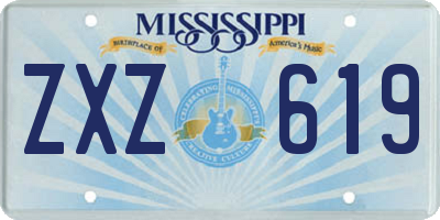MS license plate ZXZ619