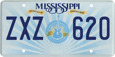 MS license plate ZXZ620