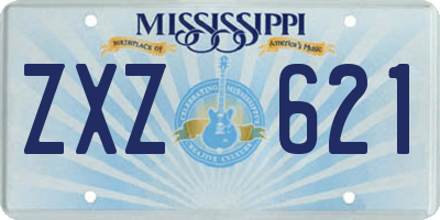 MS license plate ZXZ621