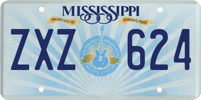 MS license plate ZXZ624