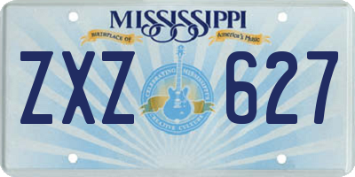 MS license plate ZXZ627
