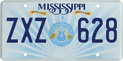 MS license plate ZXZ628