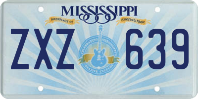 MS license plate ZXZ639
