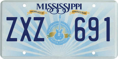 MS license plate ZXZ691