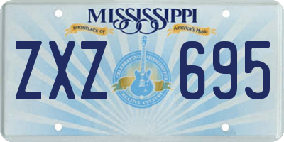MS license plate ZXZ695