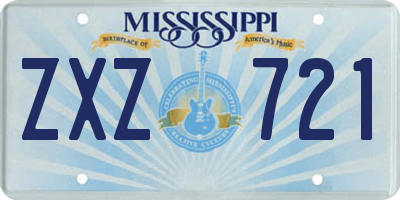 MS license plate ZXZ721