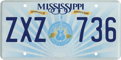 MS license plate ZXZ736