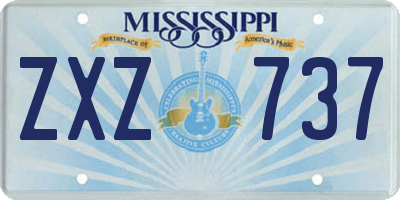 MS license plate ZXZ737