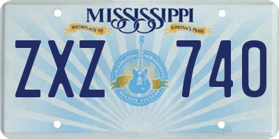 MS license plate ZXZ740