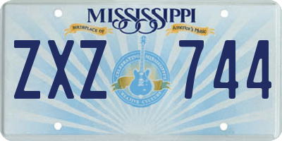 MS license plate ZXZ744