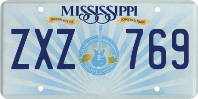 MS license plate ZXZ769