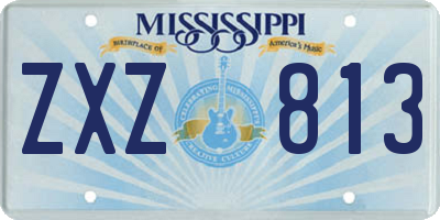 MS license plate ZXZ813